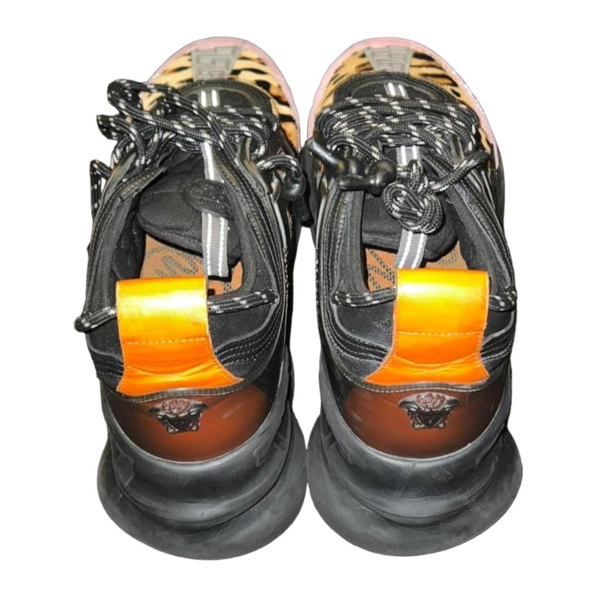 Versace Chain Reaction Panelled Leopard Print Men display picture 2
