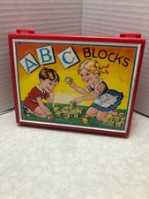 Vintage Hermann Eichhorn ABC Blocks Puzzles Fairy Tales Made In Germany A10