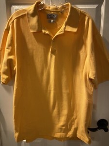 mens yellow golf shirt