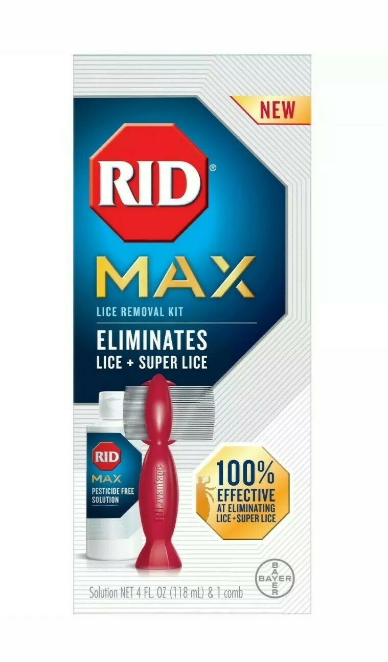 Rid Max Live Removal Solution Kit With Comb ELIMINATES LICE + SUPER