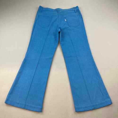 Vintage 70s Levis White Label Bootcut Blue Denim … - image 1