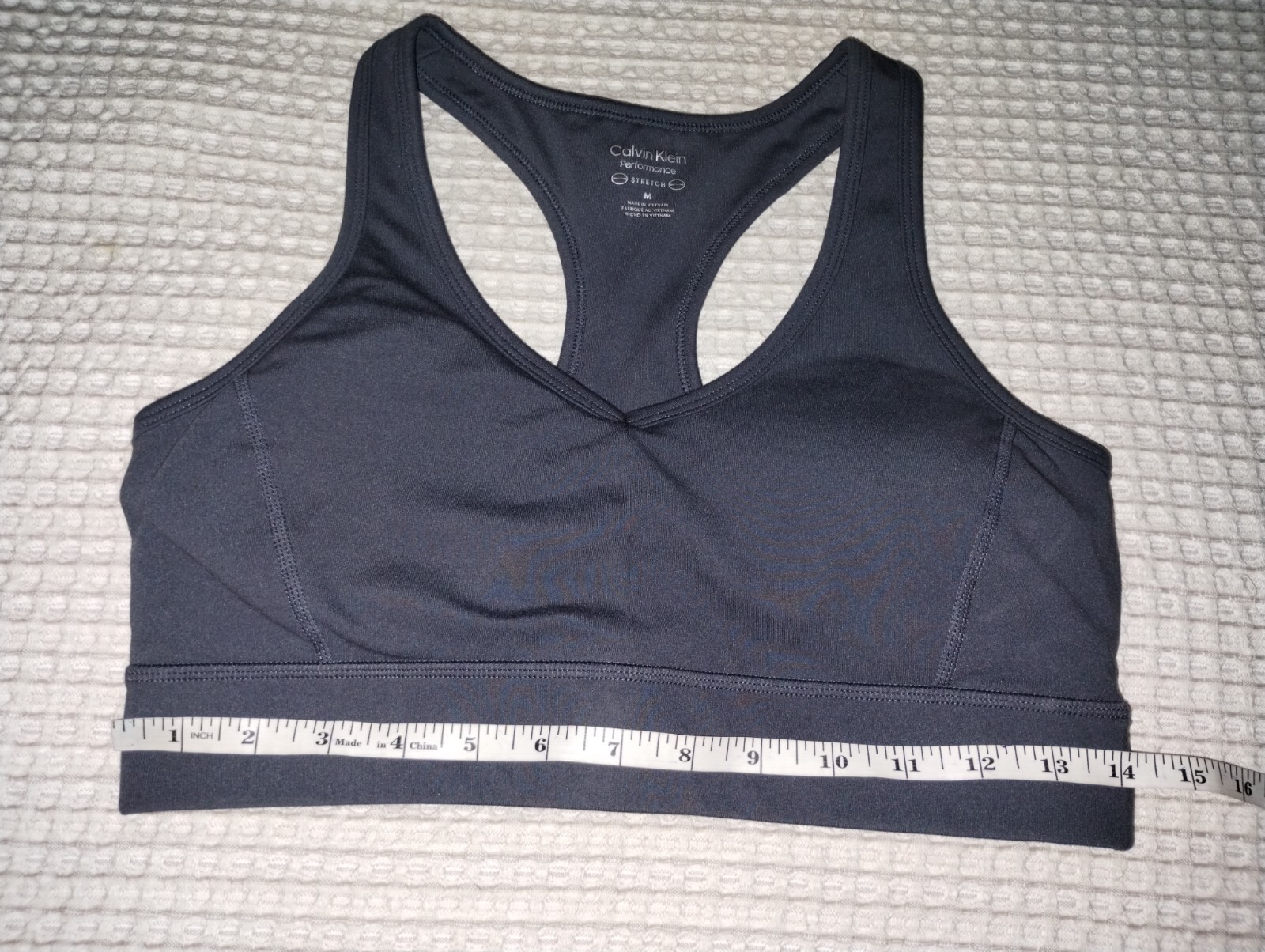 Calvin Klein Performance Solid Gray Sports Bra V-… - image 4