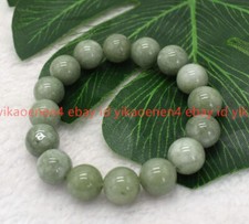 Fashion Jewelry 6/8/10/12/14mm Natural Green Jade Gemstone Round Beads Bracelet