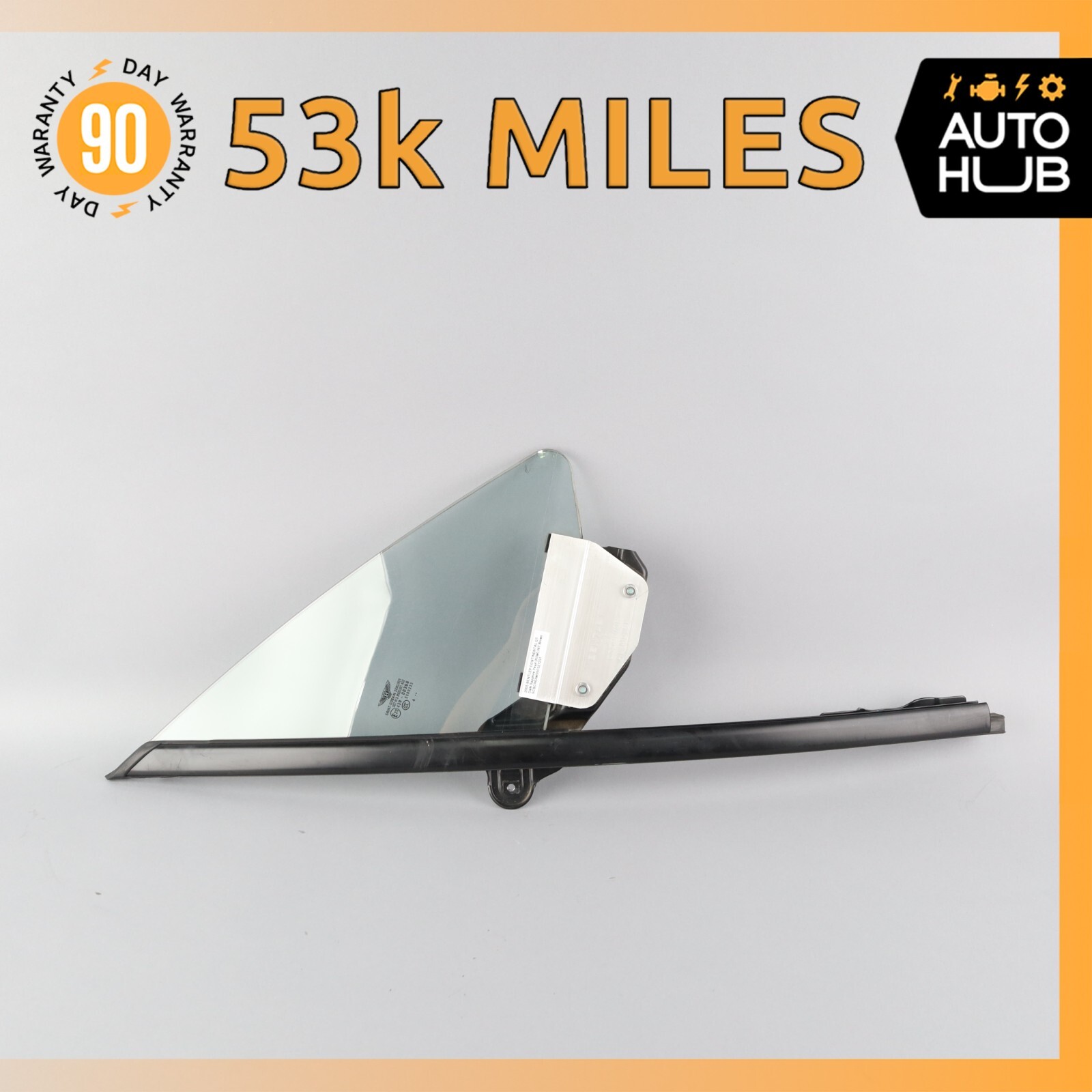 03-10 Bentley Continental GT Front Right Side Door Vent Window Glass OEM 53k