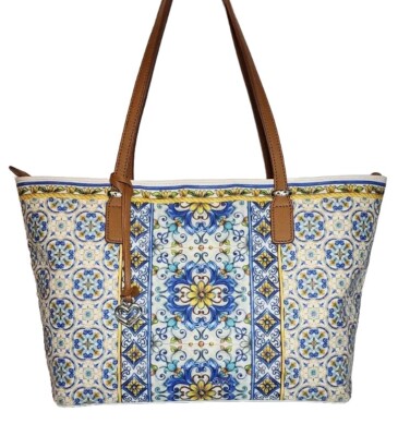 Brighton Bella Limone - Floral Blue Multicolor Backpack or Tote ? Brighton Bella Embroidered Floral Blue | Mercari main image 2