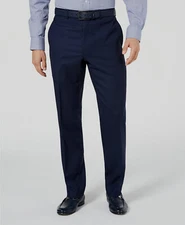 $165 Marc New York 29W 30L Men's Blue Modern Fit Birdseye Suit Trousers Pants
