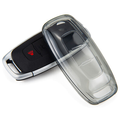 For Nissan Rogue Pathfinder 2023+ Car Key Fob Case Cover Transparent Black TPU