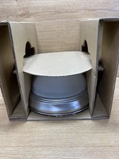 Commercial Electric Flush Mount Brushed Nickel Frosted White Glass Shade New