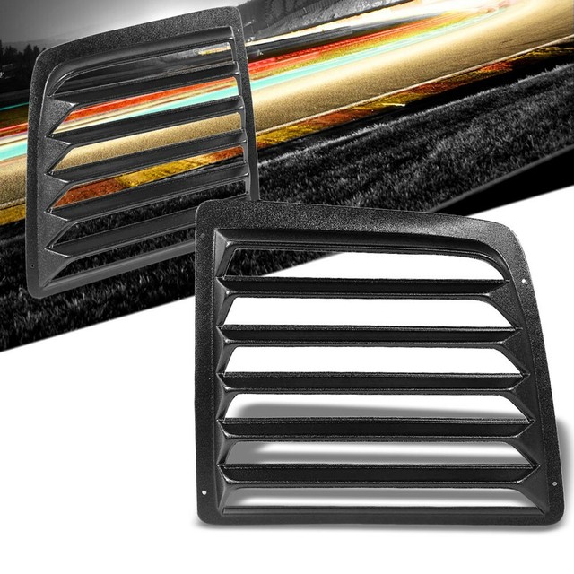 Glossy Black Rear Window Windshield Sun Vent Louver Cover For 9714