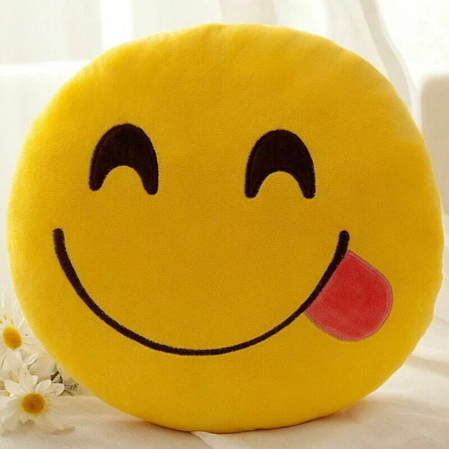 Kindergeschenk Emoji Soft Cushion Kissen Smiley Emoticon Plüschtier 33cm - Bild 10 von 42