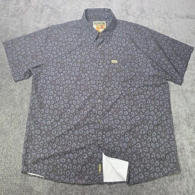 Dixxon Flannel Co Party Animal 2XL Gray Leopard Tool Print Short Sleeve Shirt