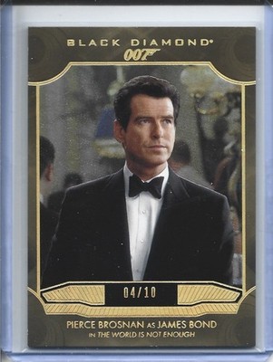 2025 Upper Deck James Bond Black Diamond Pierce Brosnan Gold Spectrum Base 4/10
