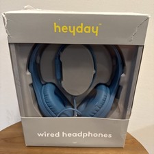 NEW Heyday Wired On-Ear Padded Headphones Built In Microphone with remote Teal