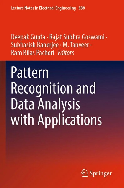 Pattern Recognition And Data Analysis With Applications | Deepak Gupta (U. A.)-image
