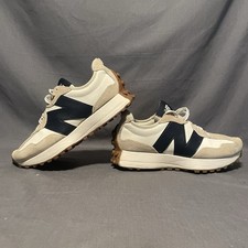 New Balance 327 WS327GD Casual Sneakers Cream Blue Suede Womens Size 6