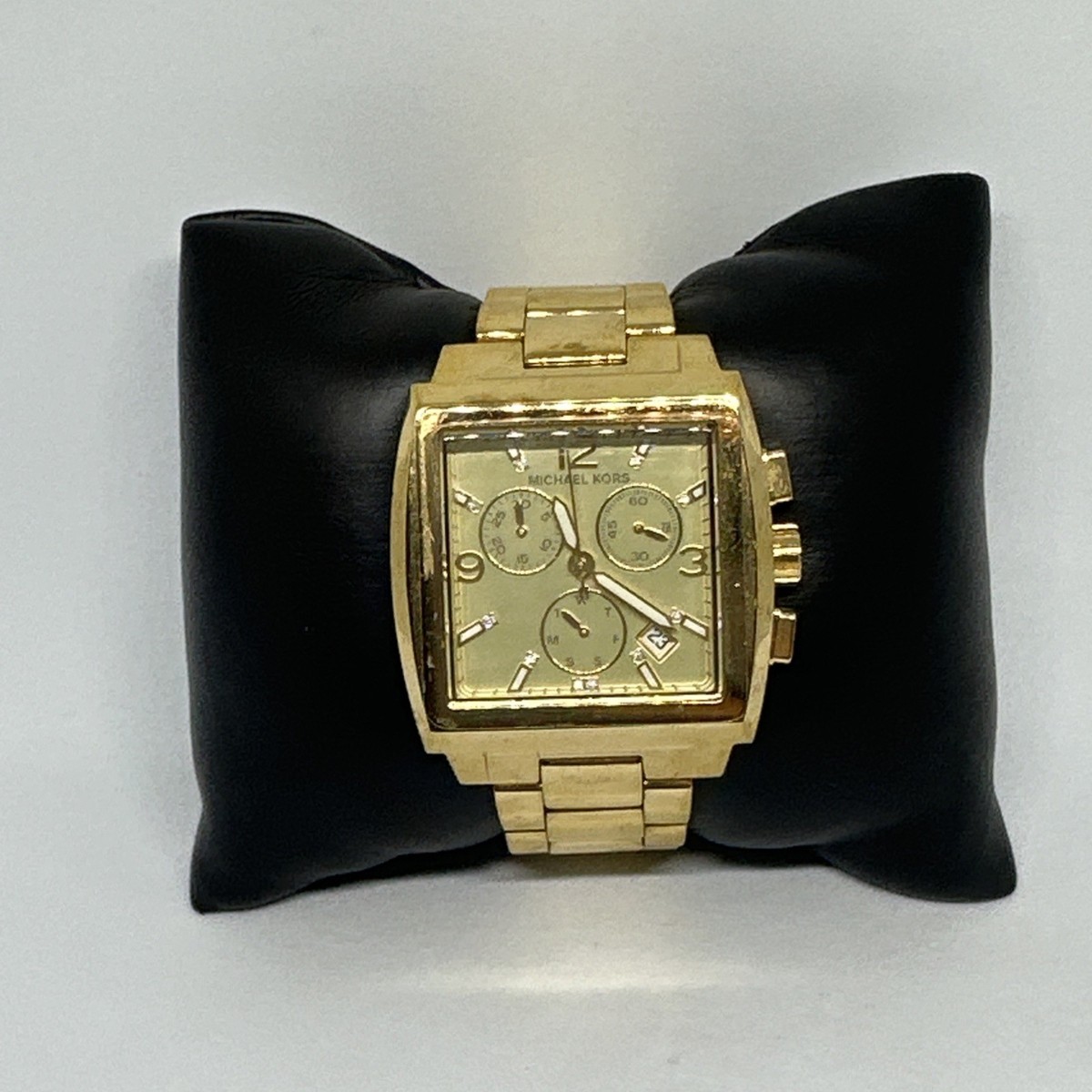 Michael Kors MK-5130 Gold Tone Chronograph Watch With Original Box Michael Kors Gold Chronograph women main image 3