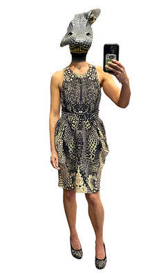 McQ by Alexander McQueen Kaleidoscope Crocodile Print Dress size XS/S