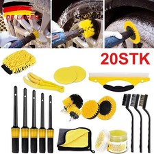 Auto Reinigung Pinsel Set Detailing Detail Reinigungsbürsten Putztuch Schwamm DE