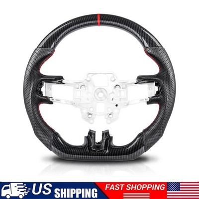  Hydro Dip Carbon Fiber Steering Wheel For Ford Mustang GT Shelby GT350 2018-22