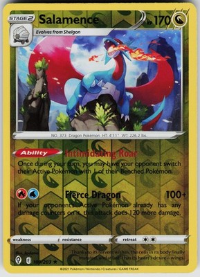 SWSH07: REVERSE HOLO Salamence #109/203 - Holo Rare