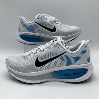 Nike Men's Size 8 Vomero 18 Wide (IF0514 100) White/Blue Sneaker Running