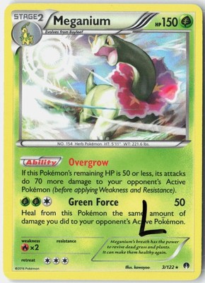 Meganium 3/122 Holo Rare BREAKpoint Pokemon Holo Lightly Played