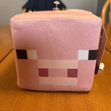 Minecraft Pig Cube 4  Plush Toy Factory Mojang 2024 Stuffed Toy NWT