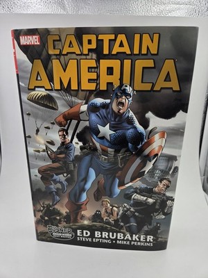 SIGNED FIRST PRINT - Marvel Captain America Omnibus Hardcover By Ed Brubaker