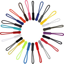 50 Pieces Zipper Pulls, 25 Colors Zipper Tags Strong Nylon Cord Pull Tab Replace