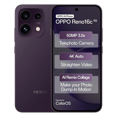 OPPO Reno16C 5G Twilight Violet 8GB RAM 128GB 7000mAh 80W SUPERVOOC