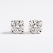 1/4 - 2 Ct T.W. Natural Diamond Studs in 14k White or Yellow Gold