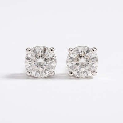 1/4 - 2 Ct T.W. Natural Diamond Studs in 14k White or Yellow Gold