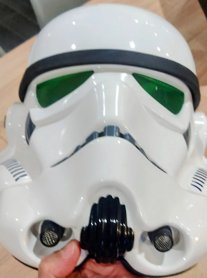 Star WARS Master Replicas Stormtrooper Helmet 2007 Excellent État Real Size - Photo 2/4