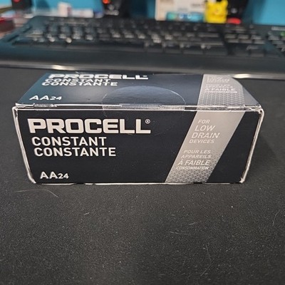 Duracell Procell Battery Alkaline Size AA (Box of 24) CONSTANT For Low Drain NEW