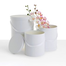 Set of 3, LARGE Round Boxes for Luxury Flower/Gift Arrangements, Various Colors
