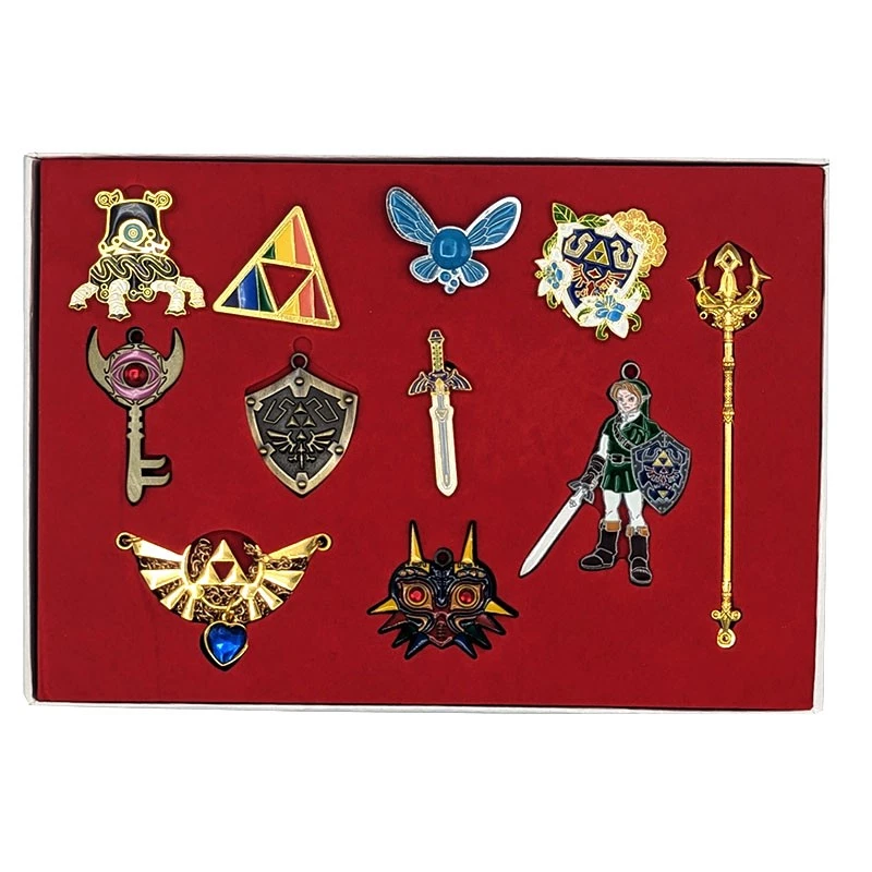 ARTÍCULOS Y EMBLEMAS The Legend of Zelda 11 piezas. Juego de collar y llavero (eslabón) Foto 3 de 3