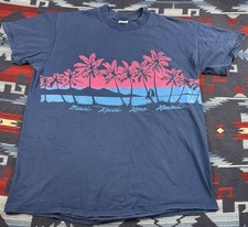 Vintage 80s 90s Hawaii Beach Maui Kauai Kona T-shirt Single Stitch USA Made XL