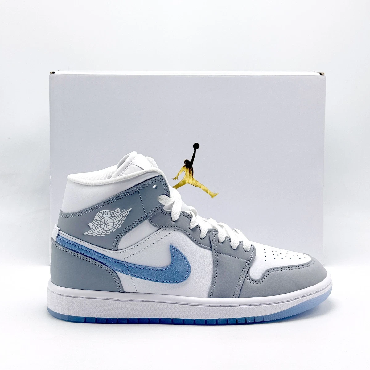 Jordan 1 Mid Wolf Grey Aluminum W for sale | eBay
