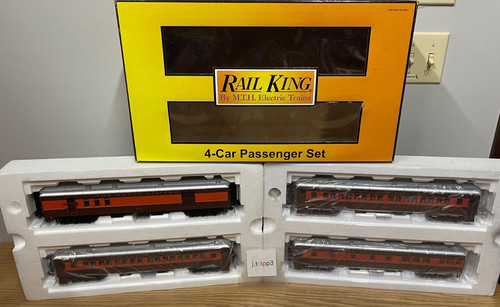 Juego de tren de 4 vagones de pasajeros MTH Railking 30-6922 Chicago & Alton 60' paquete calibre O | Zustand: New