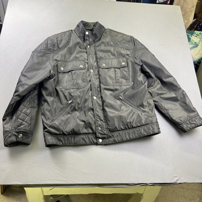 Men Joules Coat Jacket XL Zip Up Black Quilted Padded Puffer Checked Lining