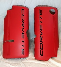 1999-2004 C5 Corvette Red Z06 Engine Fuel Rail Covers Gm 12564257 12564258