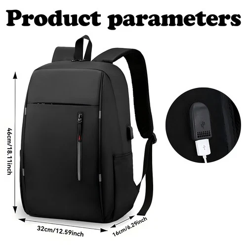 Large Anti-Theft Nylon Backpack, photo 2