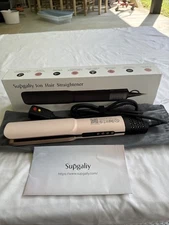 Supgaliy Ion Hair Straightener 2 In 1 Model EF088 Pink Open Box Tested Works