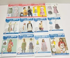 Lot of 12 It's So Easy Simplicity~Sew Simple McCall's Adults & Kids Aprons Mitts