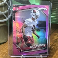 pink Prizm Panini Prizm 2025 Will Johnson #370 Arizona Cardinals Rookie
