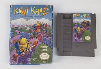 Kiwi Kraze Nitendo NES 1991 Taito w/ Original Box Authentic Classic Platformer