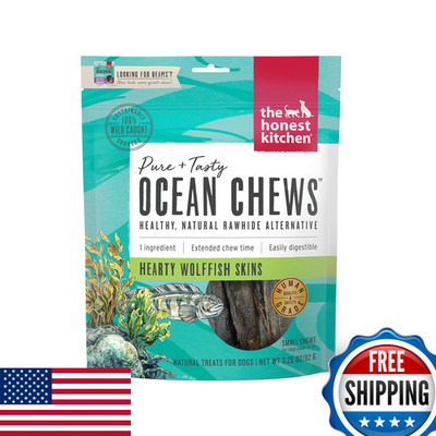 The Honest Kitchen Ocean Chews Hearty Wolffish Skins Dog Treats, 3.25 oz