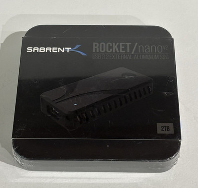 NEW Sabrent Rocket Nano V2 External USB SSD  SB-2TB-NAV2 2-TB (SEALED)