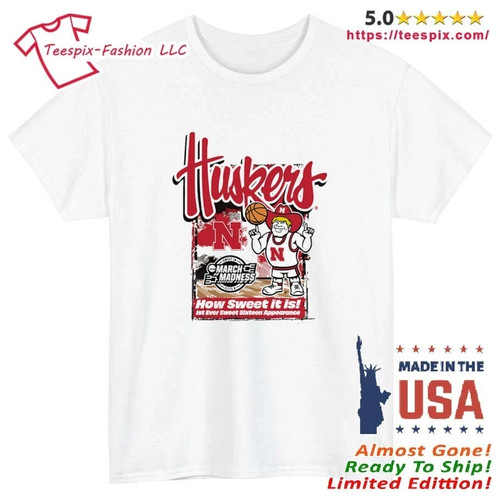 1st Ever Sweet Sixteen Cornhuskers Men’s Basketball Shirt