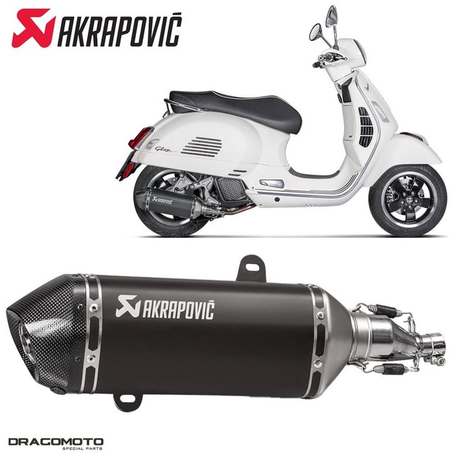 Pot échappement VESPA GTS 125 I.E. ABS Super Sport 2017 AKRAPOVIC Noir S-VE12...